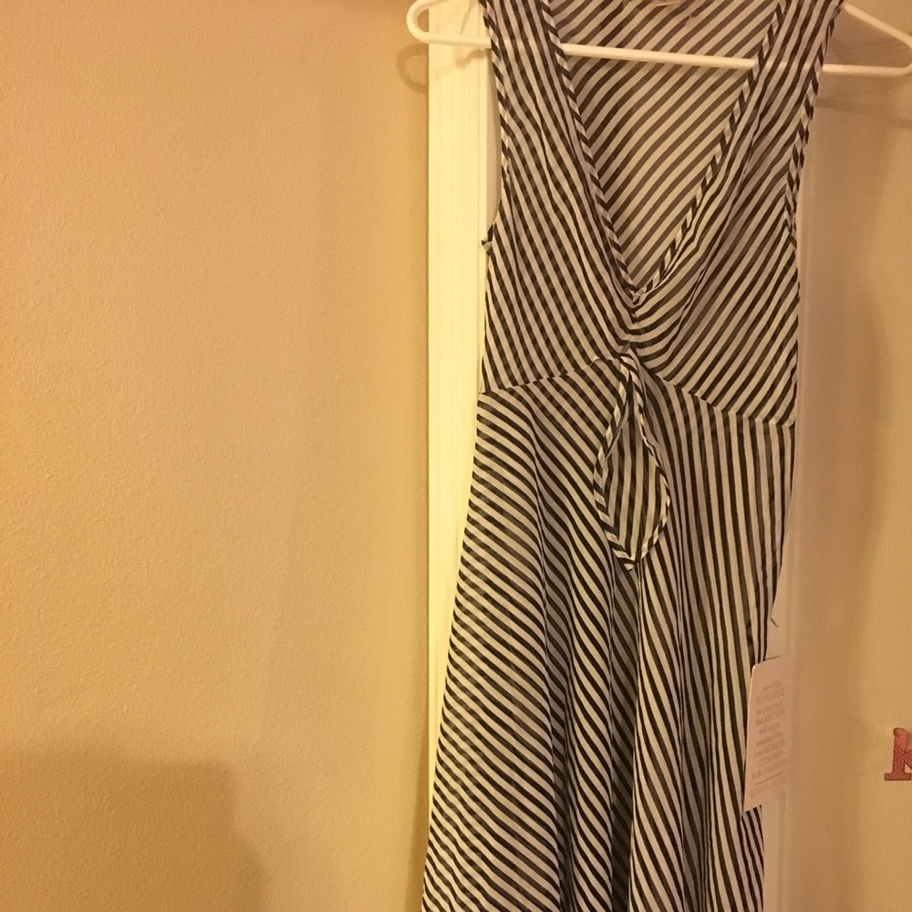 Boston Proper Navy and white stripe dress. Size 2